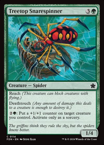 Treetop Snarespinner FDN-114 Foundations Magic card