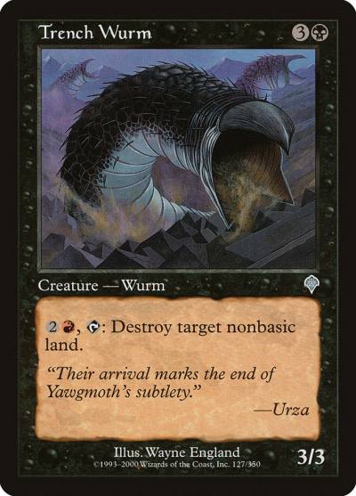 Trench Wurm 127 Invasion Magic card