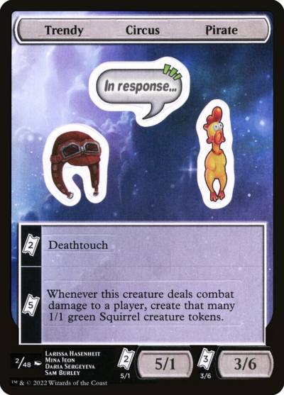 Trendy Circus Pirate SUNF-2 Unfinity Sticker Sheets Magic card