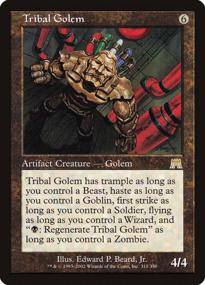 Tribal Golem ONS-311 Onslaught Magic card