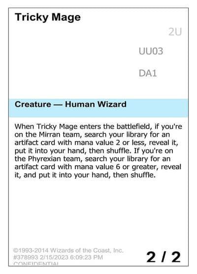Tricky Mage UU03 Unknown Event Magic card