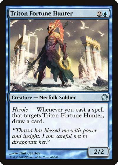 Triton Fortune Hunter 69 Theros Magic card