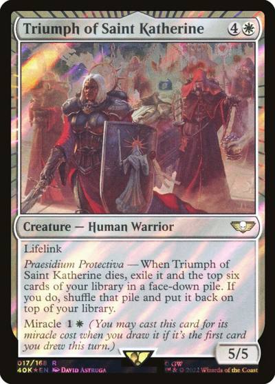 Triumph of Saint Katherine 40K-17STAR Warhammer 40,000 Commander Magic card