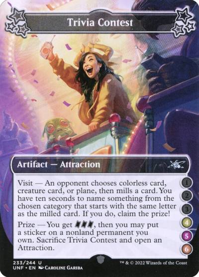 Trivia Contest UNF-233F Unfinity Magic card