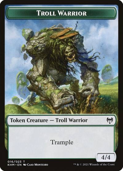 Troll Warrior TKHM-16 Kaldheim Tokens Magic card
