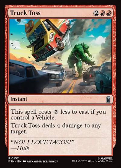 Truck Toss MSH-157 Marvel Super Heroes Magic card