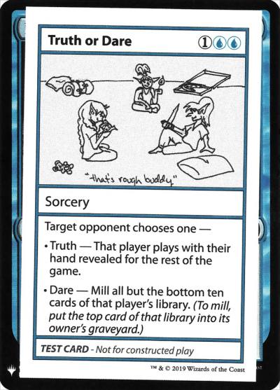 Truth or Dare CMB1-32 Mystery Booster Playtest Cards 2019 Magic card