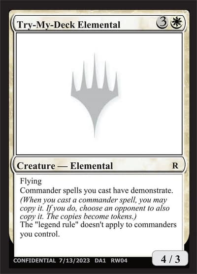 Try-My-Deck Elemental RW04f Unknown Event Magic card