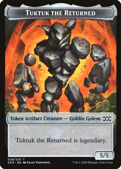 Tuktuk the Returned T2XM-28 Double Masters Tokens Magic card