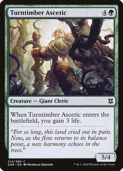 Turntimber Ascetic 214 Zendikar Rising Magic card