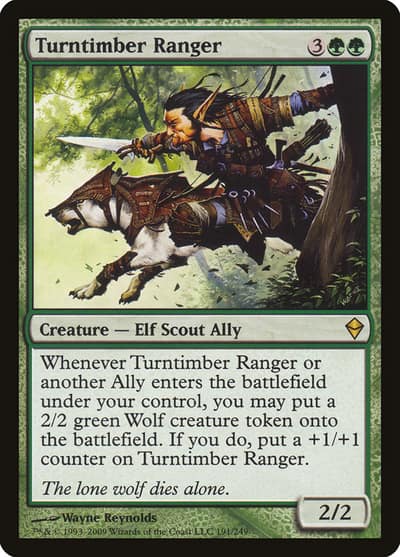 Turntimber Ranger 191 Zendikar Magic card