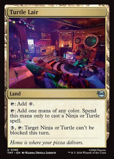 Turtle Lair TMT-190 Teenage Mutant Ninja Turtles Magic card