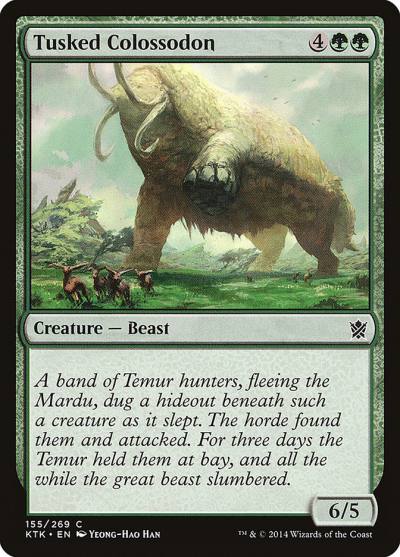 Tusked Colossodon 155 Khans of Tarkir Magic card