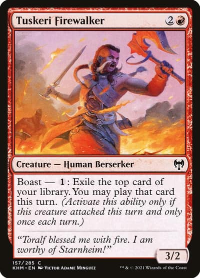 Tuskeri Firewalker 157 Kaldheim Magic card
