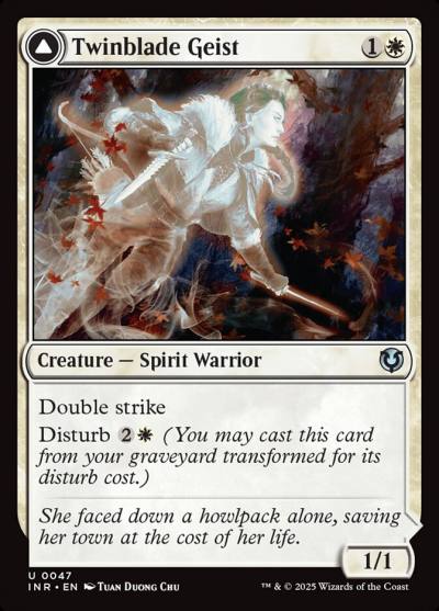 Twinblade Geist // Twinblade Invocation INR-47 Innistrad Remastered Magic card
