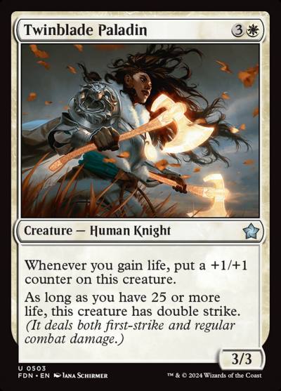 Twinblade Paladin FDN-503 Foundations Magic card