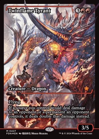 Twinflame Tyrant FDN-427 Foundations Magic card