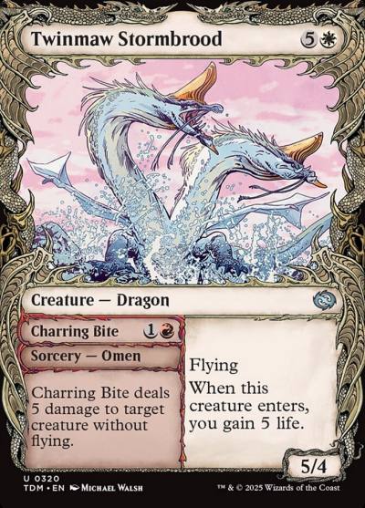Twinmaw Stormbrood // Charring Bite TDM-320 Tarkir: Dragonstorm Magic card