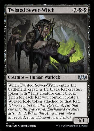 Twisted Sewer-Witch 114 Wilds of Eldraine Magic card