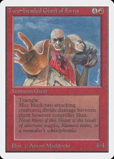 Two-Headed Giant of Foriys 2ED-180 Unlimited Edition Magic card
