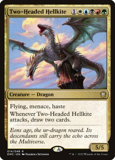 Two-Headed Hellkite DMC-14 Dominaria United Commander Magic card