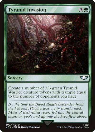 Tyranid Invasion 40K-102 Warhammer 40,000 Commander Magic card