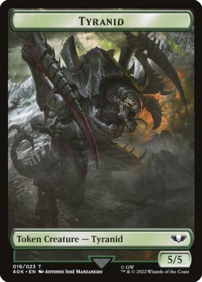 Tyranid T40K-18 Warhammer 40,000 Tokens Magic card