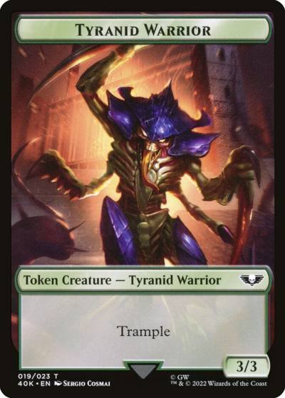Tyranid Warrior T40K-19 Warhammer 40,000 Tokens Magic card