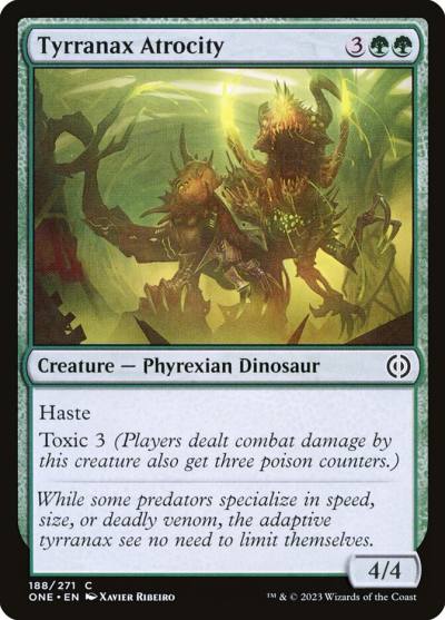 Tyrranax Atrocity 188 Phyrexia: All Will Be One Magic card