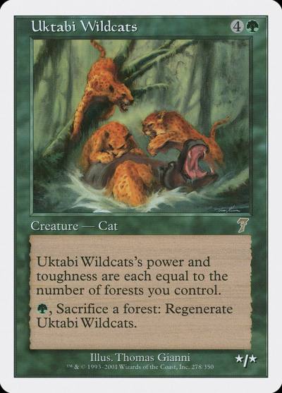 Uktabi Wildcats 7ED-278 Seventh Edition Magic card