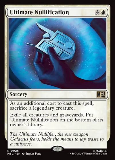 Ultimate Nullification MSC-26 Marvel Super Heroes Commander Magic card