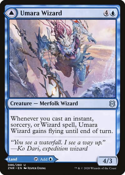 Umara Wizard // Umara Skyfalls 86 Zendikar Rising Magic card
