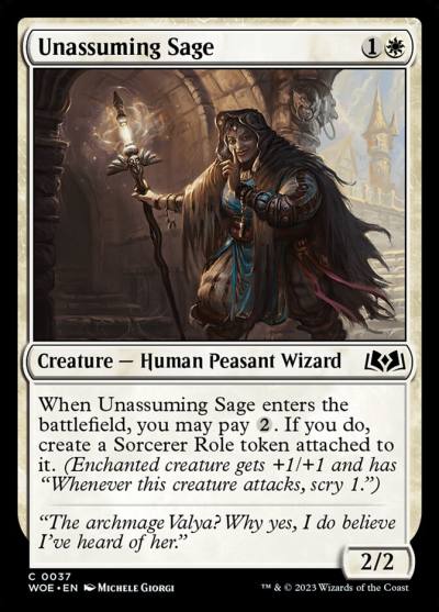 Unassuming Sage WOE-37 Wilds of Eldraine Magic card