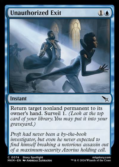 Unauthorized Exit MKM-74 Murders at Karlov Manor Magic card