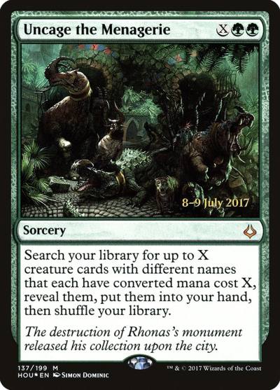Uncage the Menagerie PHOU-137S Hour of Devastation Promos Magic card