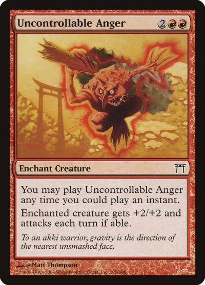 Uncontrollable Anger CHK-195 Champions of Kamigawa Magic card
