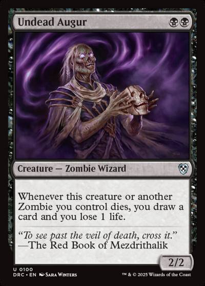 Undead Augur DRC-100 Aetherdrift Commander Magic card