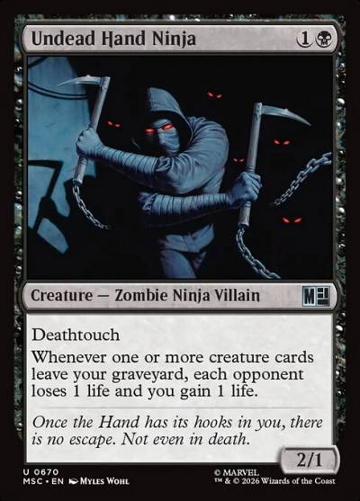 Undead Hand Ninja MSC-670 Marvel Super Heroes Commander Magic card