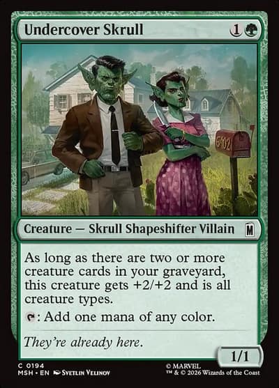 Undercover Skrull 194 Marvel Super Heroes Magic card