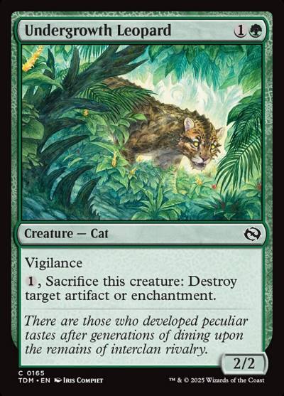 Undergrowth Leopard TDM-165 Tarkir: Dragonstorm Magic card
