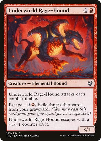 Underworld Rage-Hound 163 Theros Beyond Death Magic card
