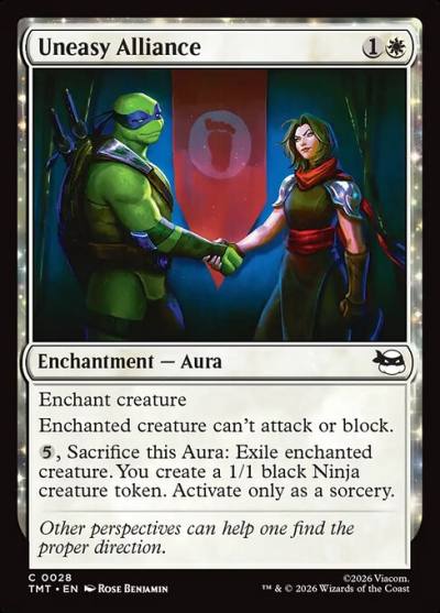 Uneasy Alliance TMT-28 Teenage Mutant Ninja Turtles Magic card