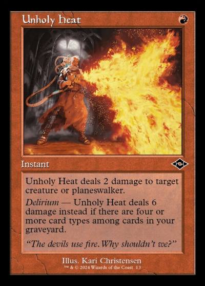 Unholy Heat H2R-13 Modern Horizons 2 Timeshifts Magic card