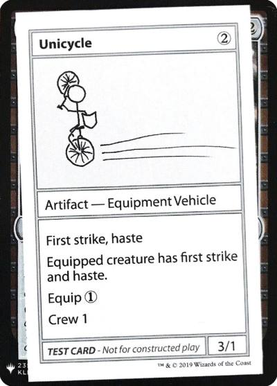 Unicycle CMB1-110 Mystery Booster Playtest Cards 2019 Magic card