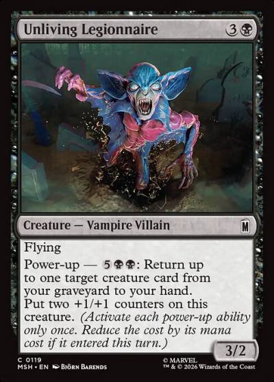 Unliving Legionnaire MSH-119 Marvel Super Heroes Magic card