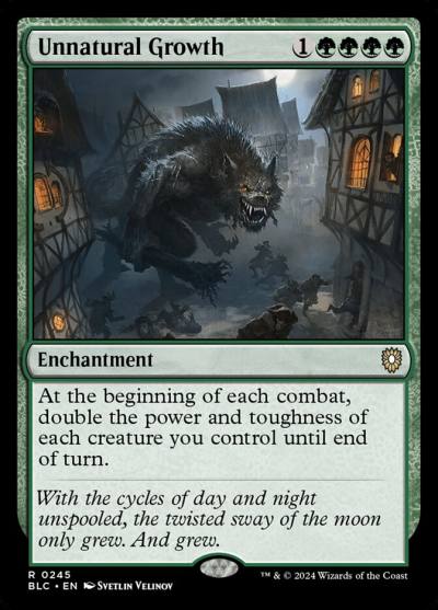 Unnatural Growth BLC-245 Bloomburrow Commander Magic card