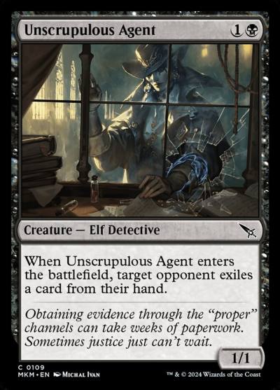 Unscrupulous Agent 109 Murders at Karlov Manor Magic card