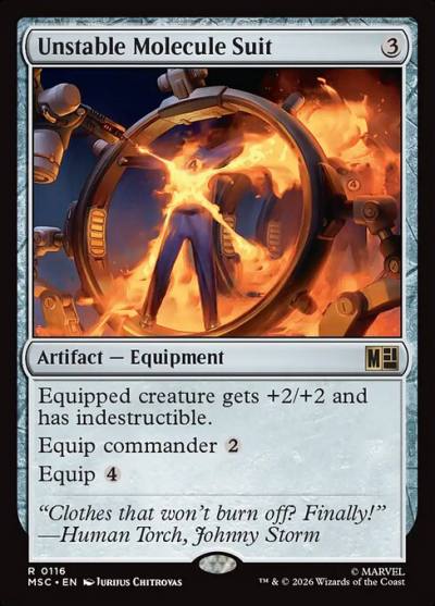 Unstable Molecule Suit MSC-116 Marvel Super Heroes Commander Magic card