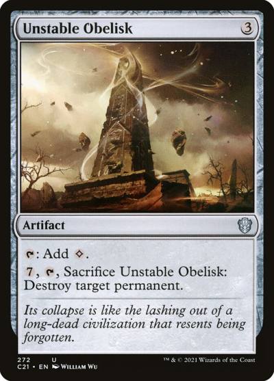 Unstable Obelisk C21-272 Commander 2021 Magic card