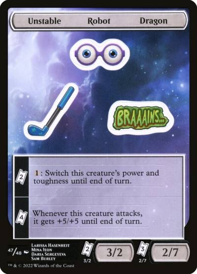 Unstable Robot Dragon SUNF-47 Unfinity Sticker Sheets Magic card